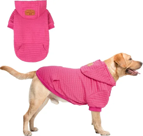 Miniatura 37 de BEAUTYZOO Sudadera con capucha para perro pequeño con bolsillos, ropa para perros pequeños y medianos, niño y niña, abrigos de algodón laminado tipo