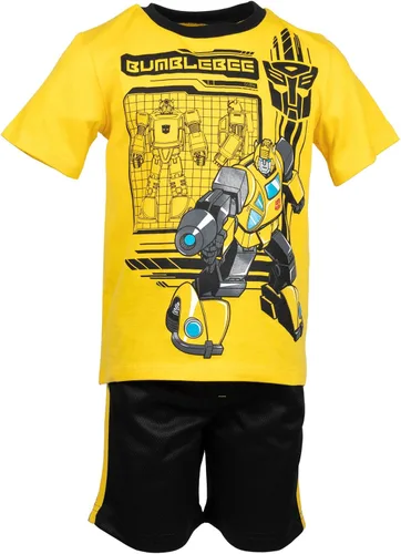 Miniatura 6 de Transformers Bumblebee - Conjunto de pantalones cortos de malla para niños pequeños a grandes