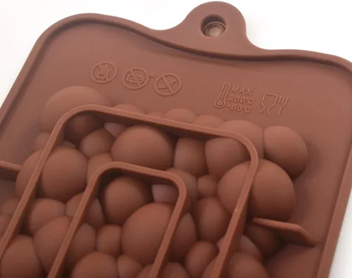 Miniatura 5 de ionEgg Bubbles Break Apart - Moldes de silicona para barra de chocolate, proteínas y barras energéticas, 4 paquetes