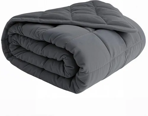 HOELLL Manta con peso de 10 libras, 48 x 72 pulgadas, tamaño matrimonial para adultos, manta pesada para sofá y cama, algodón suave y transpirable