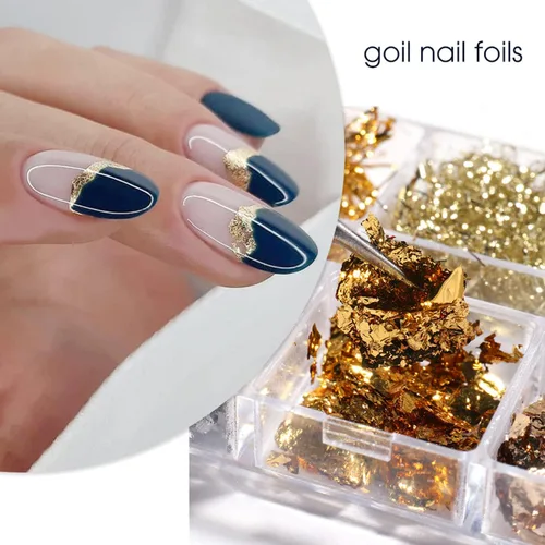 Miniatura 3 de Lámina de uñas con purpurina, diseño holográfico de lentejuelas de papel de aluminio ultrafino, láminas metálicas 3D brillantes, suministros