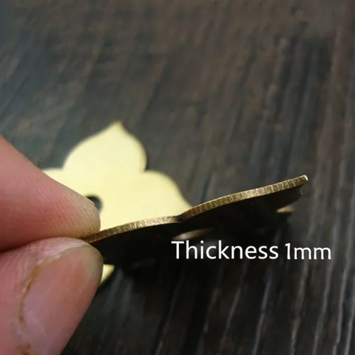 Miniatura 4 de dophee 1 anillo de puerta de latón para muebles de 1.89 x 1.69 pulgadas con tornillos, latón antiguo