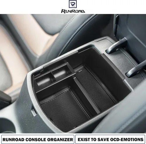 Miniatura 5 de RUNROAD Bandeja organizadora de consola central compatible con accesorios Kia Seltos 2020 2021 2022 2022 2023 2024 2025 2026, bandeja de inserción