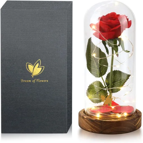 Miniatura 10 de Rosa preservada para el Día de la Madre para siempre, regalos para mamá, rosa bella y la bestia, regalos de cumpleaños para mujeres, rosa eterna