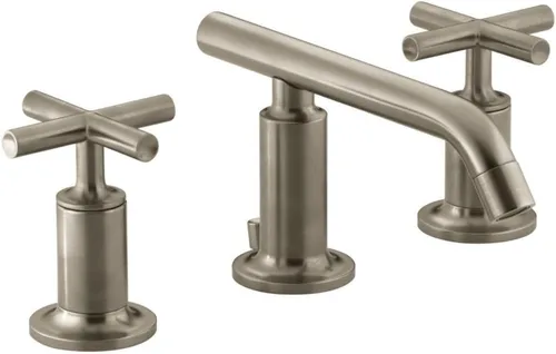 Miniatura 44 de KOHLER K-14408-4-2MB Purist - Grifo de lavabo de baño generalizado, 3 agujeros, manijas de palanca alta generalizadas y boquilla de cuello de cisne