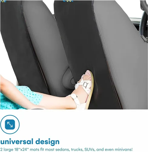 Miniatura 4 de Enovoe - Tapetes contra patadas, protector de asiento trasero para niños, 2 unidades, funda para asiento trasero de coche de calidad prémium, ofrece
