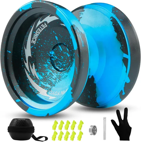 Miniatura 13 de FETESNICE Yoyo FS23 Yoyo profesional sensible para niños de 8 a 12 años, yoyo que no responde para adultos, truco de metal de doble función