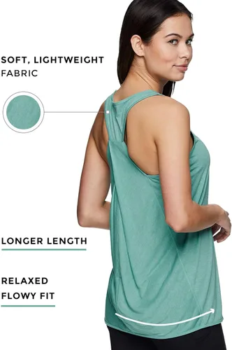 Miniatura 7 de RBX Active - Camiseta de tirantes para mujer con detalle trasero, holgada.