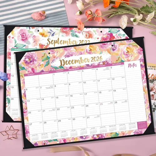 Miniatura 2 de Calendario de escritorio 2026-2027 – julio 2026 – diciembre 2027, calendario de escritorio mensual grande de 18 meses, 22 x 17 pulgadas, almohadilla