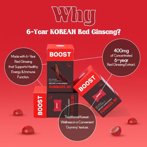 Miniatura 3 de Dr.blet Gomitas de ginseng Energy Boost – Suplementos de apoyo de energía inmune y limpia, masticables con sabor a fresa, enfoque cerebral sin