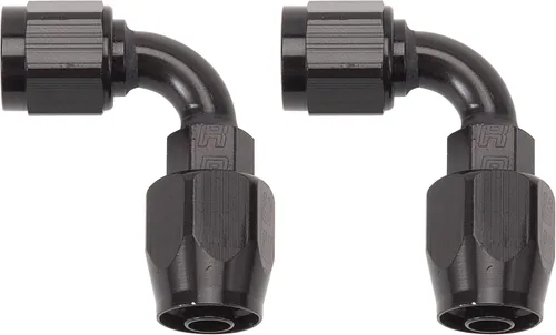Miniatura 4 de Russell 610185 Extremo de manguera 90 grados 10An Blk