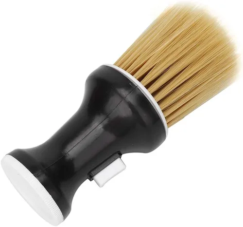 Miniatura 2 de Cepillo de peluquería suave para el cabello, plumero de cuello con mango redondo ergonómico (negro), cepillo de limpieza de doble función con poder