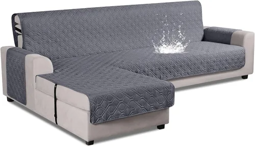 Miniatura 22 de VANSOFY Fundas de Sofá Seccional Mejoradas 100% Impermeables en Forma de L Funda Reversible para Chaise Lounge Funda Protectora de Sofá Seccional