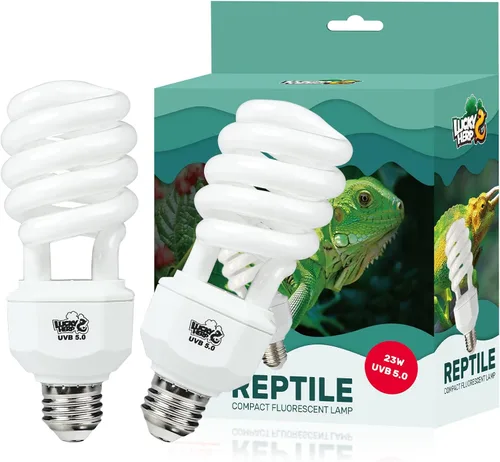 Miniatura 8 de LUCKY HERP Paquete de 2 luces UVA UVB para reptiles, 15 W 10.0 UVB para reptiles del desierto, lámpara fluorescente compacta de terrario, bombilla