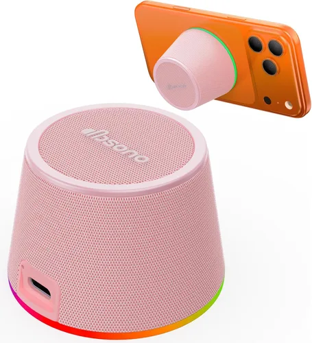 Miniatura 10 de dbsono Pequeño altavoz Bluetooth portátil – Regalos de agradecimiento para profesores y graduación, altavoz magnético 3 en 1 con luces que cambian