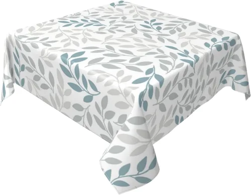 Miniatura 32 de BETGINY - Mantel cuadrado floral azul de 54 x 54 pulgadas, mantel decorativo de estilo chinoiserie con flores, tela rústica lavable para granja