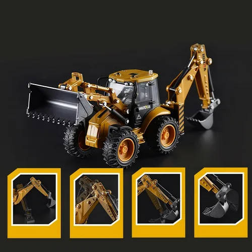 Miniatura 8 de Camión articulado Gemini & Genius con volquete, para metalurgia, escala 1/50, vehículo de ingeniería, modelo de juguetes infantiles