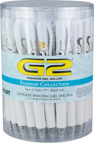 Miniatura 6 de Pilot, bolígrafos de gel G2 Premium, punta fina de 0.7 mm, colección Fashion, negro, paquete de 5