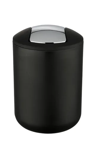Miniatura 5 de WENKO 21211100 Cubo giratorio Brasil Black S - irrompible, capacidad 2 L, elastómero termoplástico (TPE), 5.5 x 7.5 x 5.5 in, negro