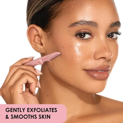 Miniatura 8 de JAPONESQUE Maquinillas de afeitar faciales plegables Dermaplaner - Juego de 3 piezas, kit de maquinilla de afeitar para cejas y cabello facial - Una