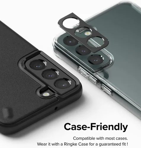 Miniatura 7 de Ringke Estilo de cámara compatible con Samsung Galaxy S22 / S22 Plus 5G, protector de lente de cámara con marco de aluminio, adhesivo protector