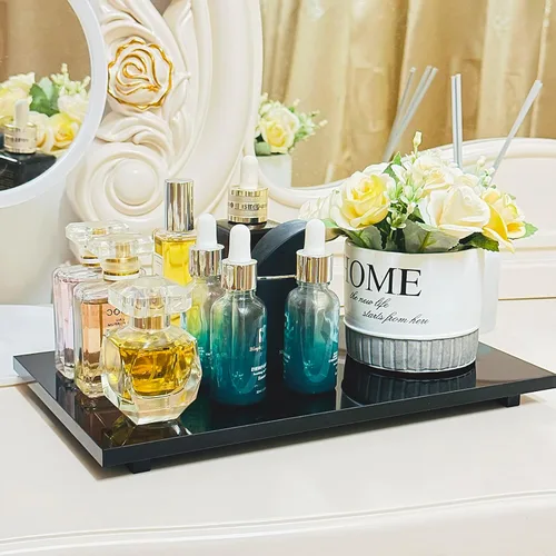 Miniatura 5 de Soporte de pedestal de jabón acrílico para encimera de baño de cocina, color negro
