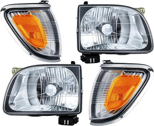 Miniatura 19 de APA - Lámpara de repuesto para faros delanteros con bisel gris para Dakota 1991 1992 1993 1994 1995 1996 con paquete AERO Driver lado izquierdo