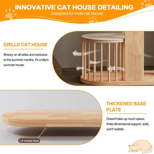 Miniatura 6 de Árbol de gato de 75 pulgadas para gatos de interior grandes y adultos, torre moderna de escalada para gatos grandes, poste alto para gatos, acogedor