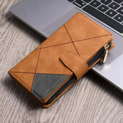 Miniatura 8 de UEEBAI Funda tipo cartera para iPhone 12 Mini de 5.4 pulgadas, retro 9 ranuras para tarjetero, bolsillo con cremallera, cierre magnético, función