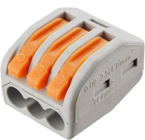 Miniatura 12 de 50 conectores de palanca, tuercas de combinación de 2 conductores, conectores de cable compactos, terminal de conexión rápida 28-12 AWG adecuado