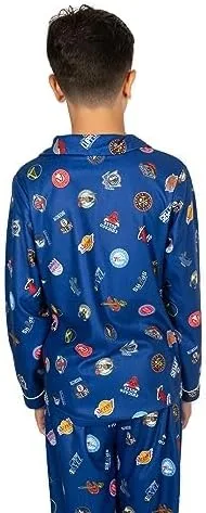 Miniatura 2 de Ultra Game Conjunto de pijama juvenil oficial de la NBA de 2 piezas súper suaves con botones