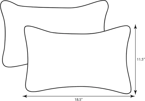 Miniatura 4 de Pillow Perfect Almohadas botánicas para interiores y exteriores, 2 unidades, lumbares, 11.5 x 18.5 pulgadas, bloque de hojas azules, verde