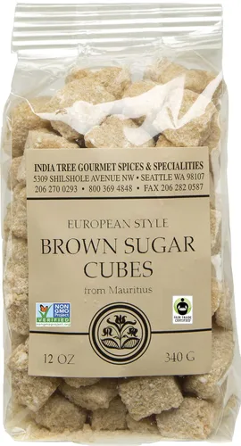 Miniatura 10 de India Tree Cubos de Azúcar Blanco Mauritius Bolsa de 12 oz – Edulcorante Crudo de Caña Pura Sin OMG para Café, Té, Hornear, Espresso, Bebidas