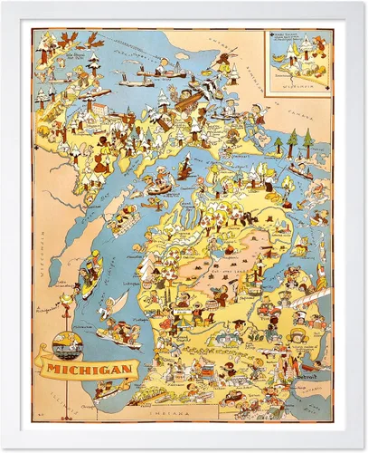 Miniatura 24 de Poster Master Póster retro de viaje con mapa monumental vintage de Florencia, arte italiano, gran regalo para hombres, mujeres, amantes