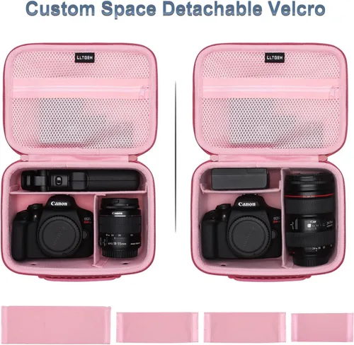 Miniatura 2 de Estuche para cámara compatible con Canon EOS Rebel T7/R50/R6 Mark II/R100/R50 V/T6/R8/R10/R5 Mark II/RP/R7/5D Mark IV/SL3/R5/T100 DSLR, lente