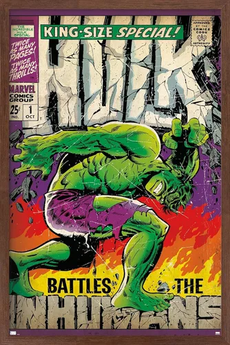 Miniatura 9 de Trends International Marvel Comics Hulk - Póster especial #1 para pared, 34 pulgadas de largo x 22.4 pulgadas, versión enmarcada en negro Versión