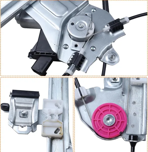 Miniatura 4 de SHOWSEN 741-306 Regulador de ventana eléctrica con motor para lado del conductor delantero izquierdo, nuevo, compatible con Honda Accord 2003-2007 4