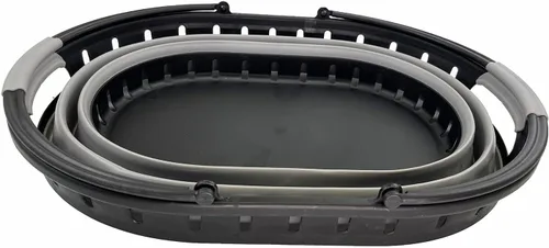 Miniatura 2 de SAMMART Cesta plegable de plástico para la ropa sucia de 25 litros (6.6 galones), contenedor de almacenamiento plegable y organizador, cesta