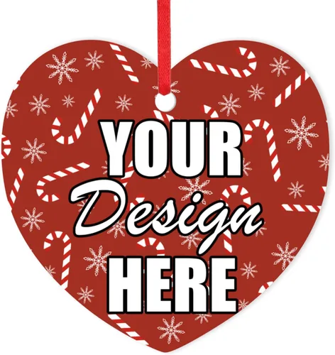 Miniatura 26 de Adornos de Navidad personalizados, colgante de cerámica personalizado con foto, texto/imagen, adorno colgante personalizado para parejas, niños