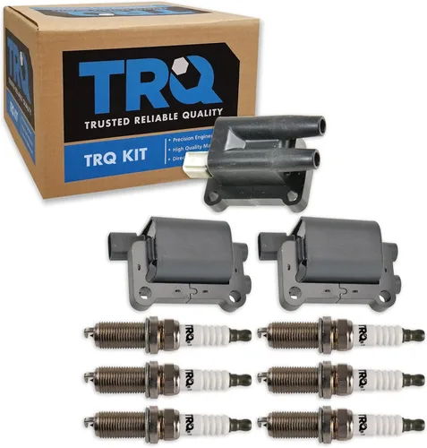 Miniatura 69 de Kit de Bobina de Encendido y Bujía TRQ 8 Piezas Bujías de Iridio Compatibles con Mercedes-Benz C250 2012-2015 y SLK250 2012-2015