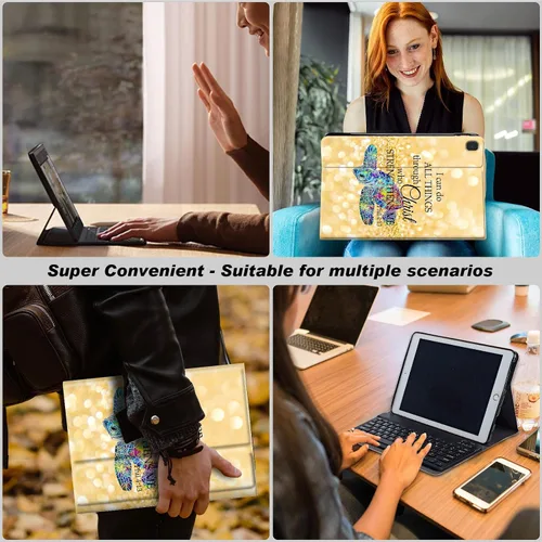 Miniatura 2 de DEGDFSGR Funda para Samsung Galaxy Tab A8 10.5 con teclado, teclado inalámbrico desmontable cierre magnético, funda protectora para Samsung Tab A8