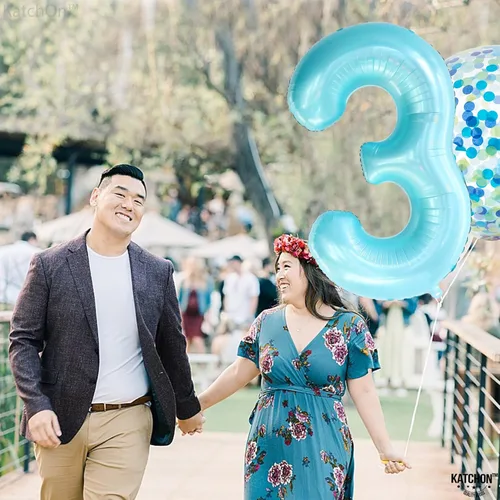 Miniatura 196 de KatchOn, Globo grande azul número 2 de 40 pulgadas Decoraciones de cumpleaños de Baby Shark para niño de 2 años Globo azul número 2 Globo