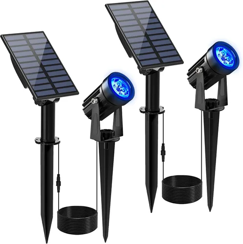 Miniatura 11 de Luces solares para exterior, focos de paisaje IP65 impermeables con cable de 3m, luces de pared para exterior con encendido y apagado automático
