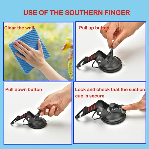 Miniatura 3 de 4 ganchos de ventosa resistentes – Ventosas fuertes para toldos de automóvil, lona de campamento, caravana y barco – Anclajes de pared al aire