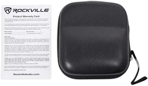Miniatura 8 de Rockville PRO-M50 - Auriculares de estudio con cable de bobina desmontable, estuche+almohadilla extra para los oídos, plata, mediam