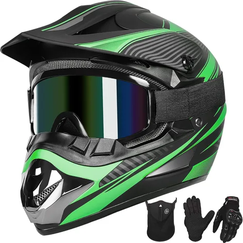 Miniatura 7 de Yesmotor Casco de Motocross Juvenil con Hebilla de Liberación Rápida - Cascos de Motocross para Niños de 8-14, Casco ATV Juvenil