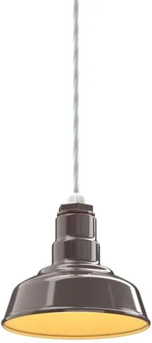 Miniatura 53 de Steel Lighting Co. Inglewood - Lámpara de granero Lámpara montada en el techo Cúpula redonda de 8 pulgadas vástago inclinado de 12 pulgadas