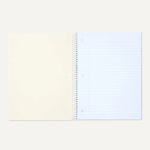Miniatura 4 de Amazon Basics - Cuaderno de espiral de rayas anchas, 70 hojas, 7-1/2 x 10-1/2 pulgadas, paquete de 3, varios colores pastel sólidos Colores sólidos