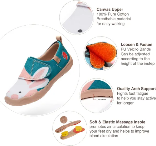 Miniatura 7 de UIN Mocasines casuales de lona para niños y niñas, zapatos de moda, divertidos zapatos de viaje pintados