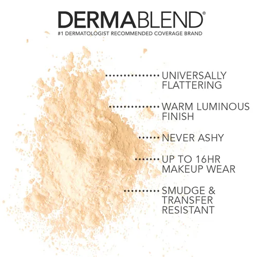 Miniatura 2 de Dermablend Polvo de ajuste suelto, polvo facial de maquillaje y polvo de acabado para tonos de piel claros, medianos y bronceados